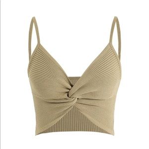 NWT CIDER Ribbed, Twists Crop Top. Women’s XL.